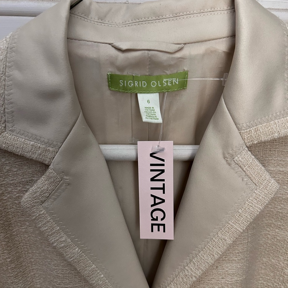 Vintage Sigrid Olsen Linen Boyfriend Blazer 6 Newbury St EUC